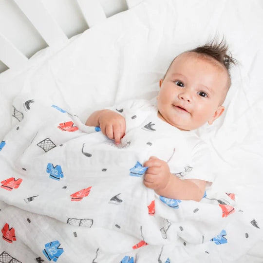 Hockey Muslin Swaddling Blanket
