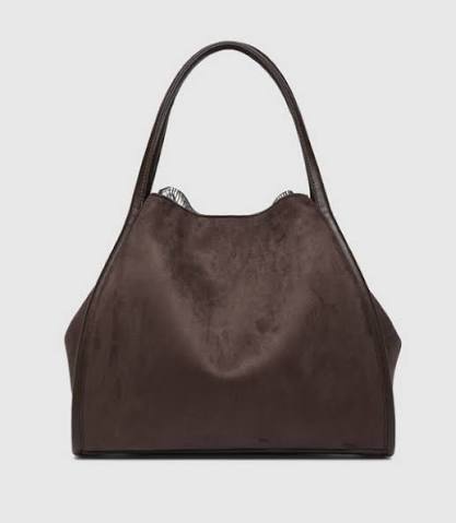 Sutton Shoulder Bag- Suede Chocolate
