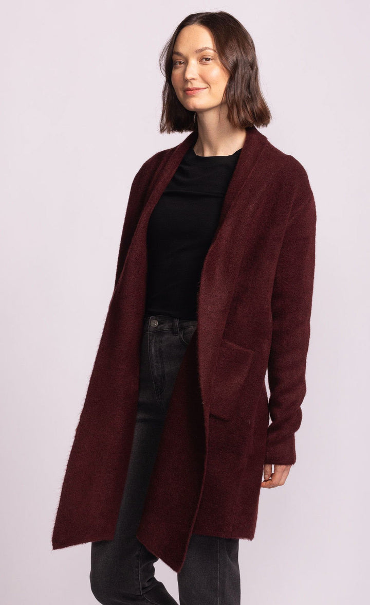 Stockport Cardigan Jacket - Deep Plum