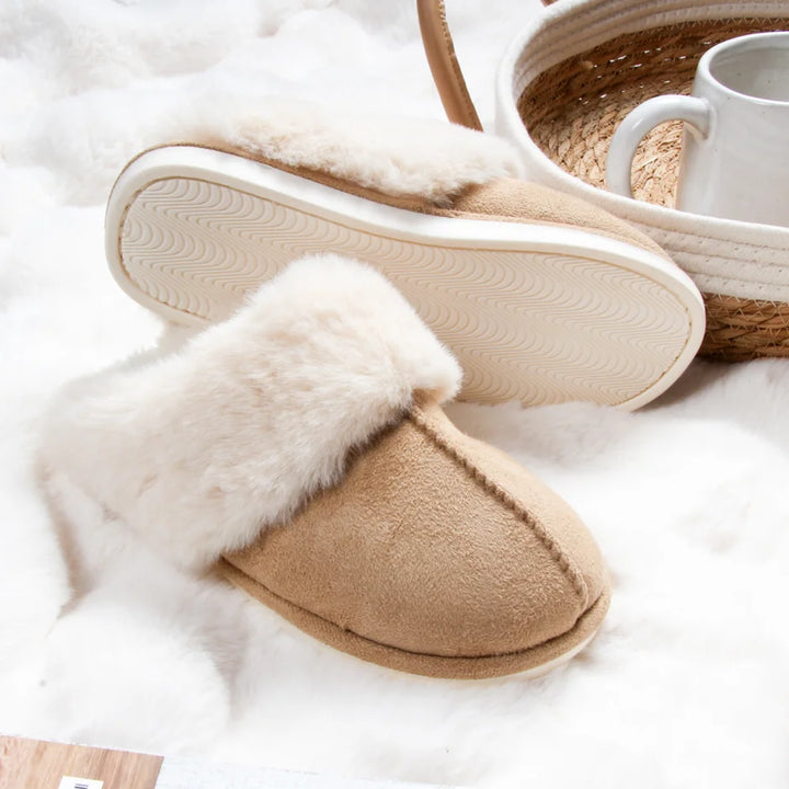 Aspen Sherpa Lined Slippers- Natural