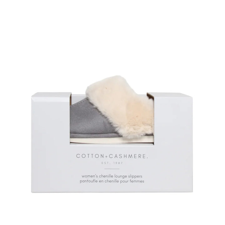 Aspen Sherpa Lined Slippers- Grey