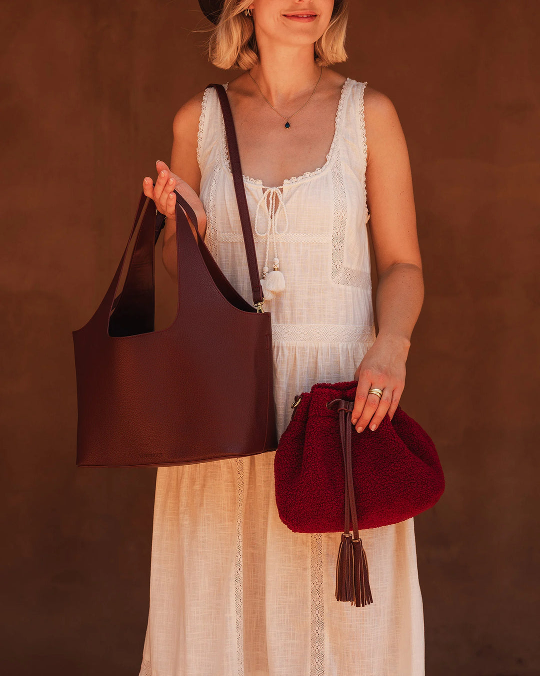 Paisley Handbag - Burgundy