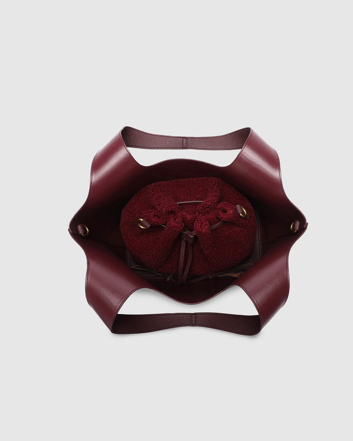 Paisley Handbag - Burgundy