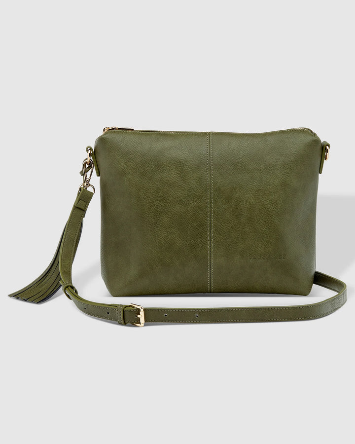 Daisy Stripe Crossbody Bag - Khaki