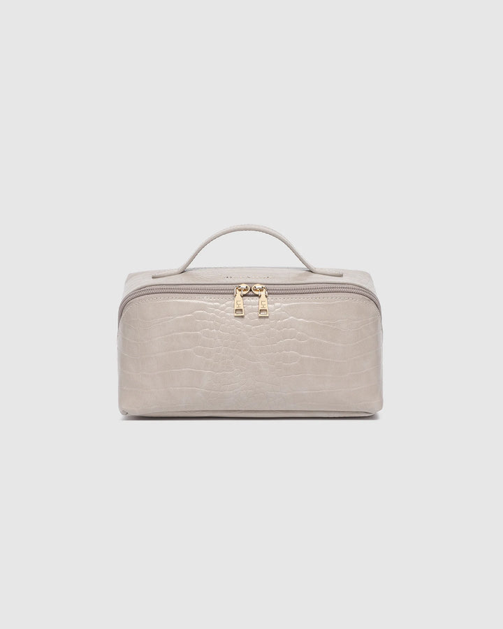 Mary Cosmetic Bag - Putty Croc