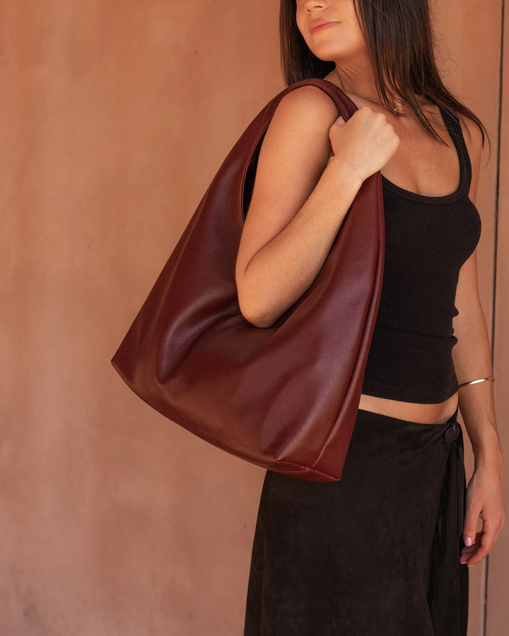 Monaco Shoulder Bag - Burgundy