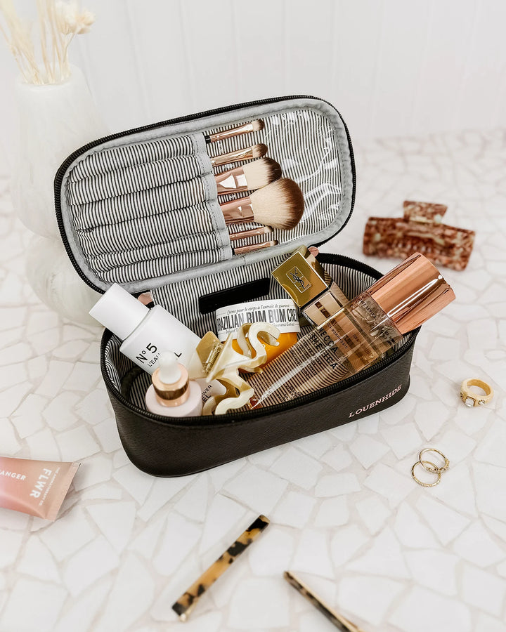 Fifi Cosmetic Case With Brushes - Black