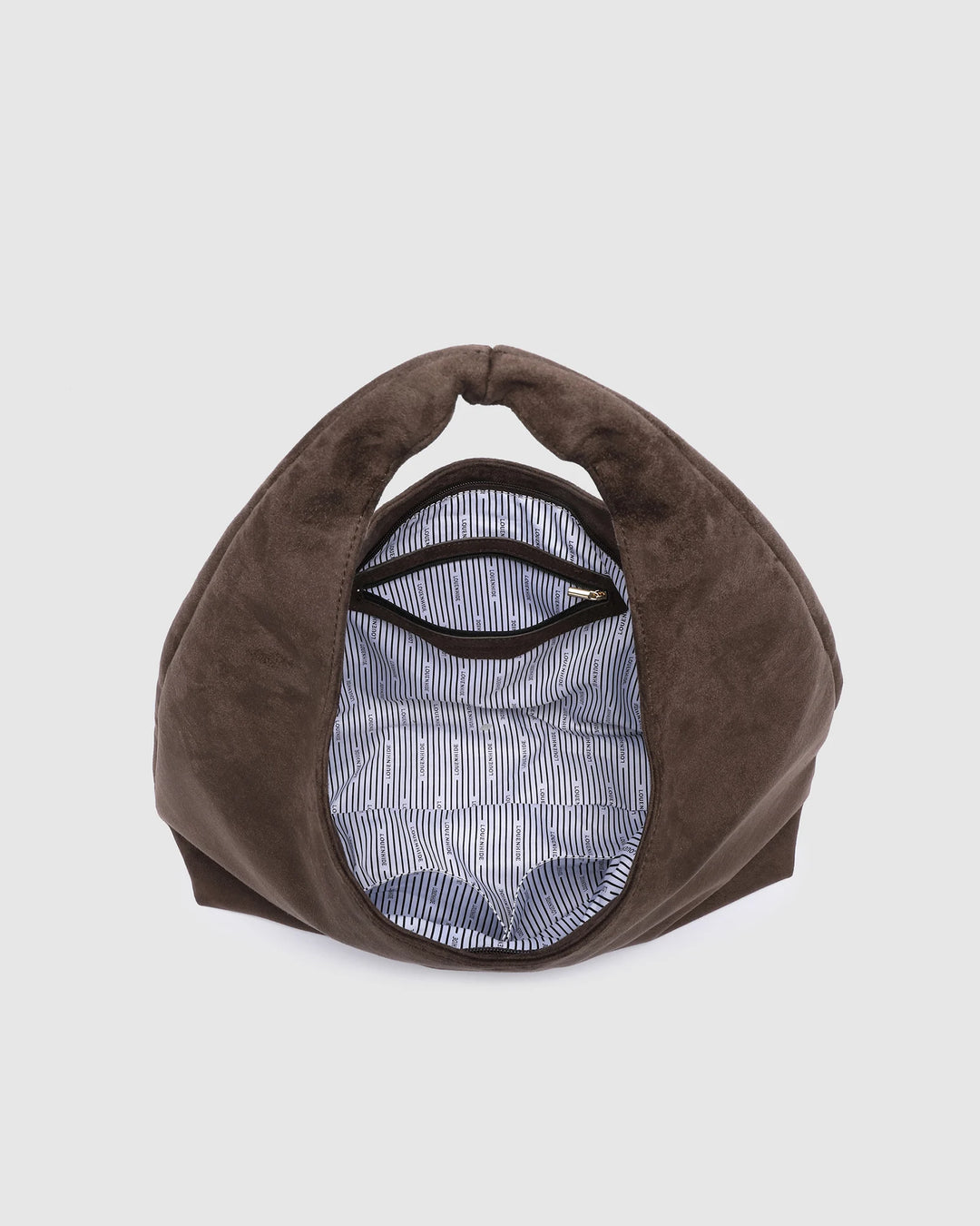 Monaco Shoulder Bag - Suede Chocolate