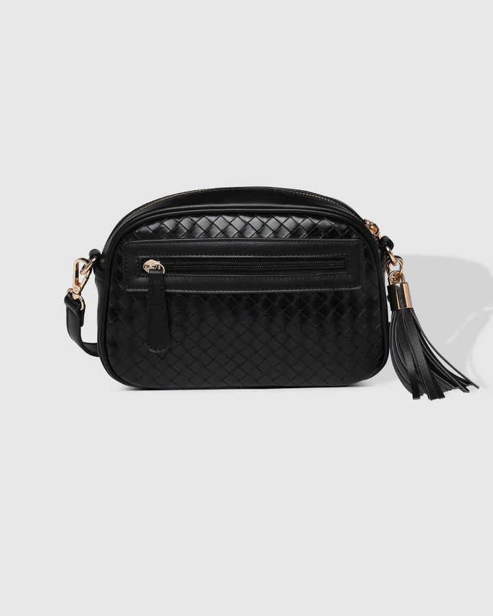 Jacinta Woven Crossbody - Black