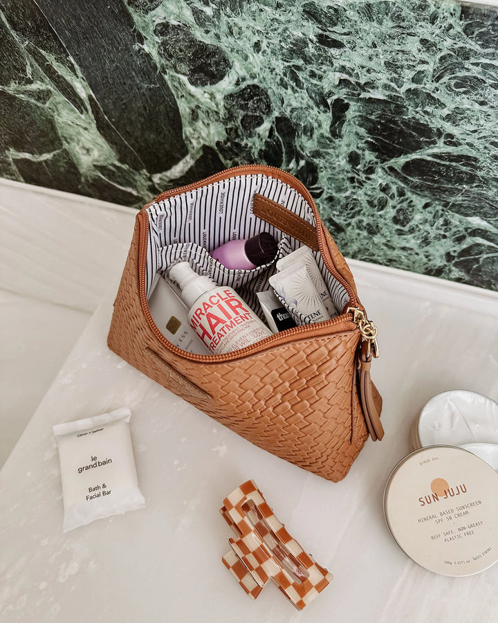 Carlo Makeup Bag - Camel