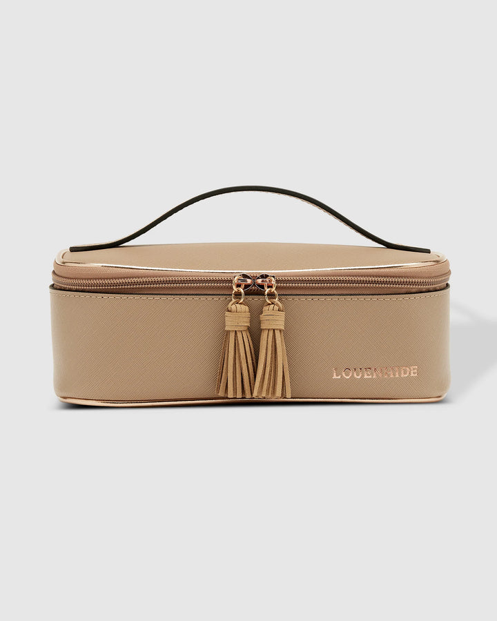 Fifi Cosmetic Case With Brushes - Coffee