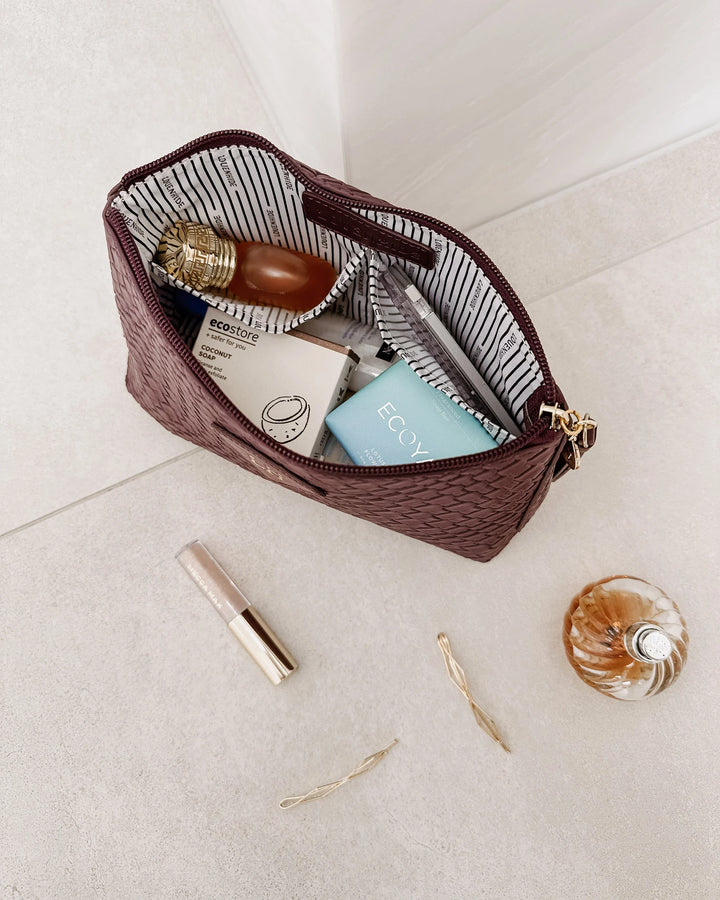 Carlo Makeup Bag - Burgundy