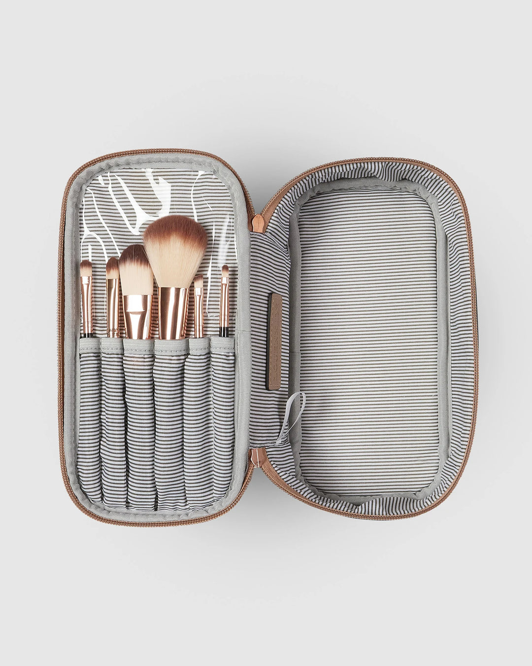 Fifi Cosmetic Case With Brushes - Coffee