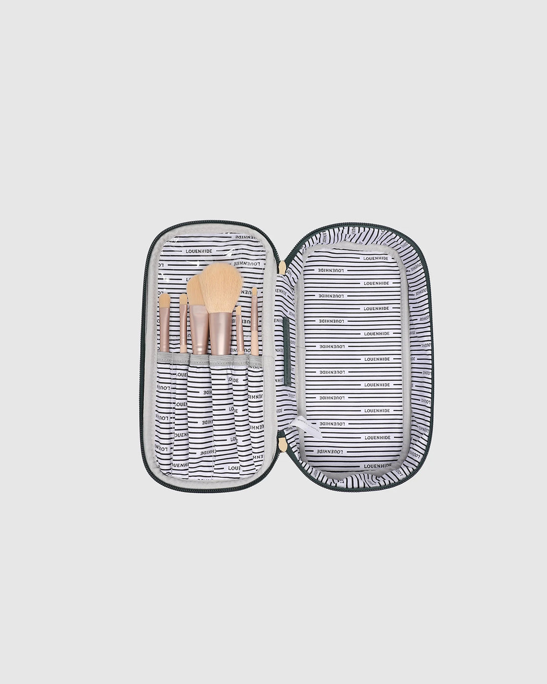 Fifi Cosmetic Case With Brushes - Forest Green