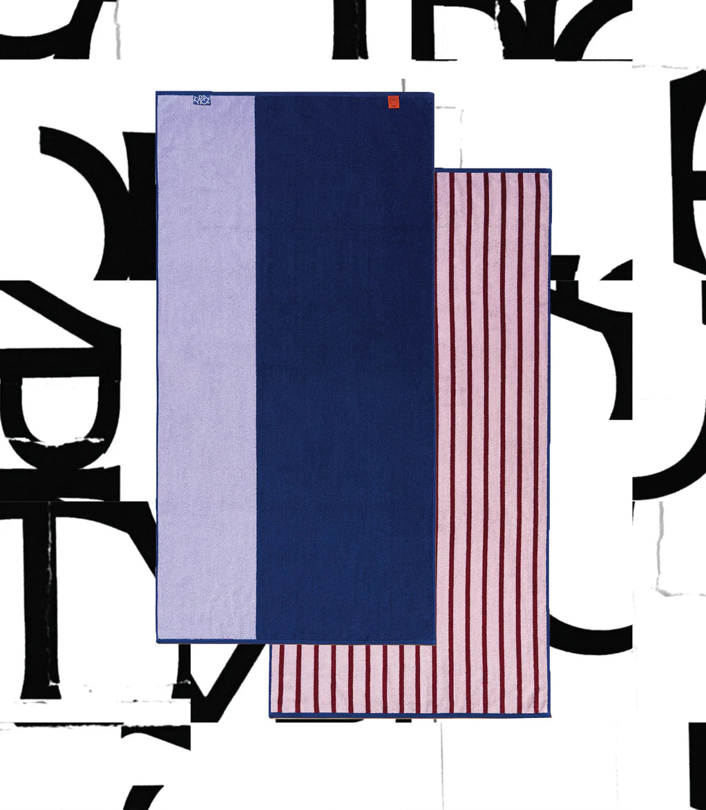 Typical Stretch Bath Towel - Two-Tone Lilac, Studio Navy