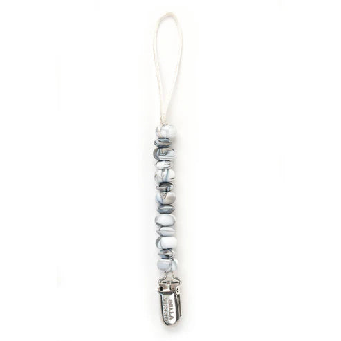 Pacifier Clip- Black Marble
