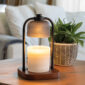 Pendant Black And Wood Candle Warmer Lamp