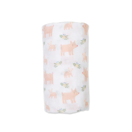 Piggies Muslin Swaddle