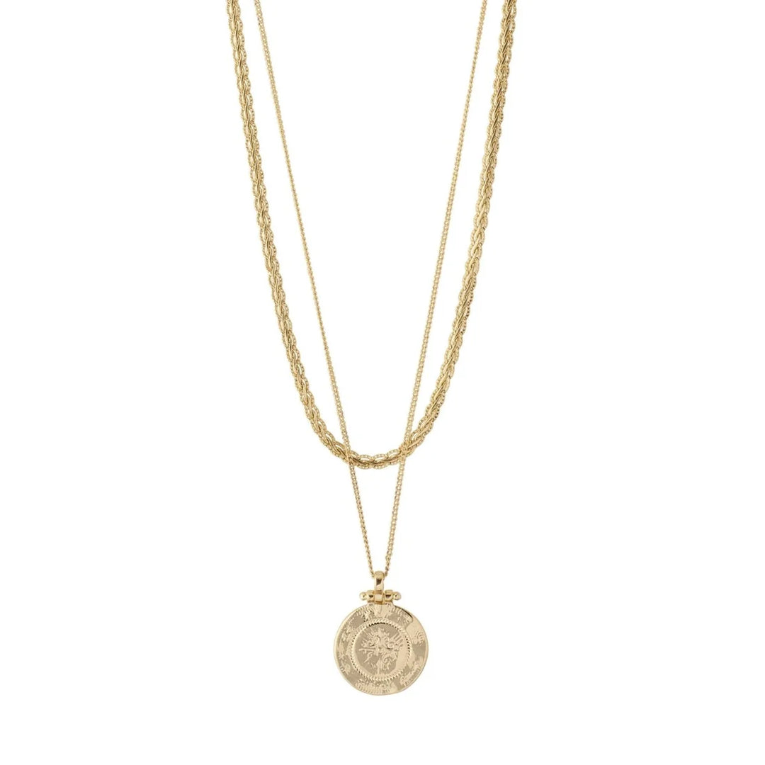 Nomad 2-In-1 Gold Plated Coin Necklace