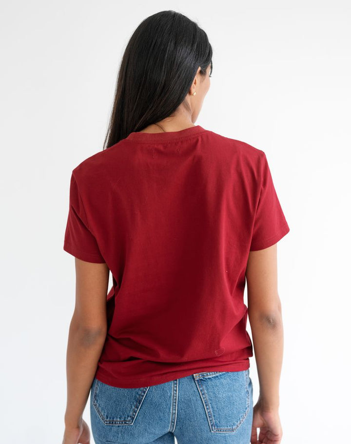 Be Kind Tee - Cognac/White