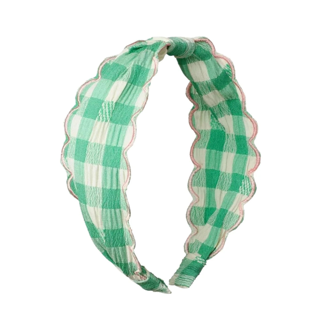 Gertie Gingham Scalloped Headband