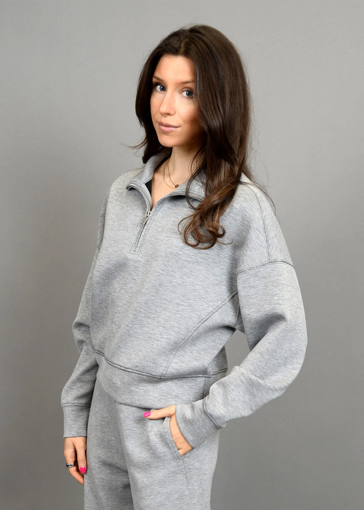 Lush Lounge Half Zip - Grey