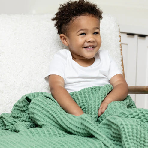 Waffle Sea Foam Baby Blanket