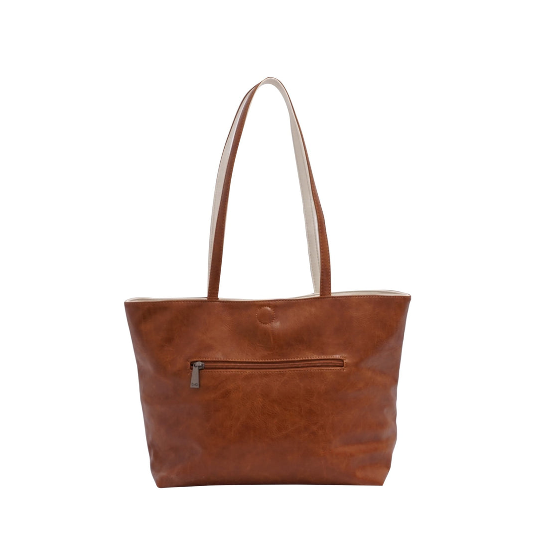 Brooke Reversible Tote - Black / Light Khaki