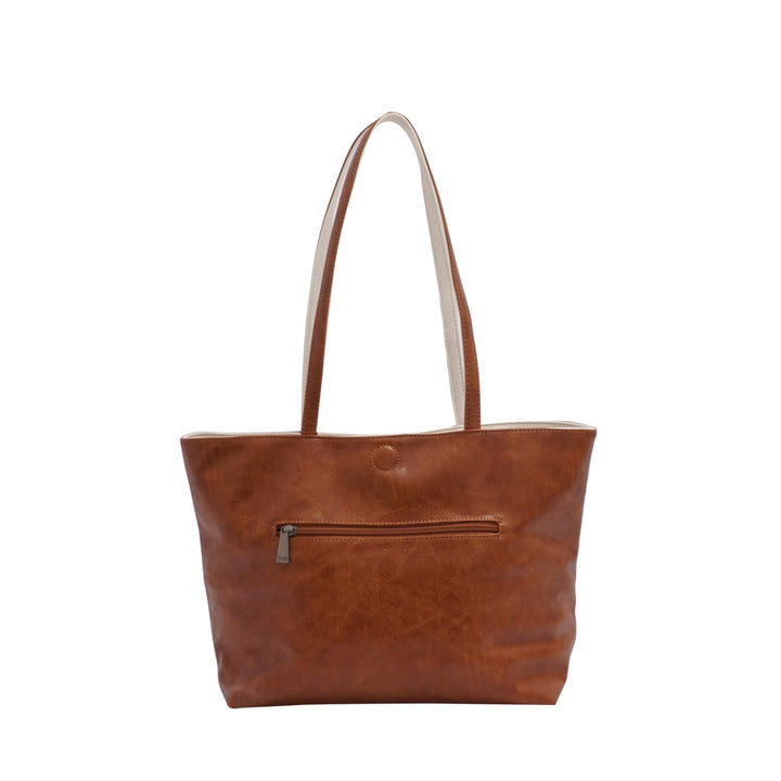 Brooke Reversible Tote - Black / Light Khaki