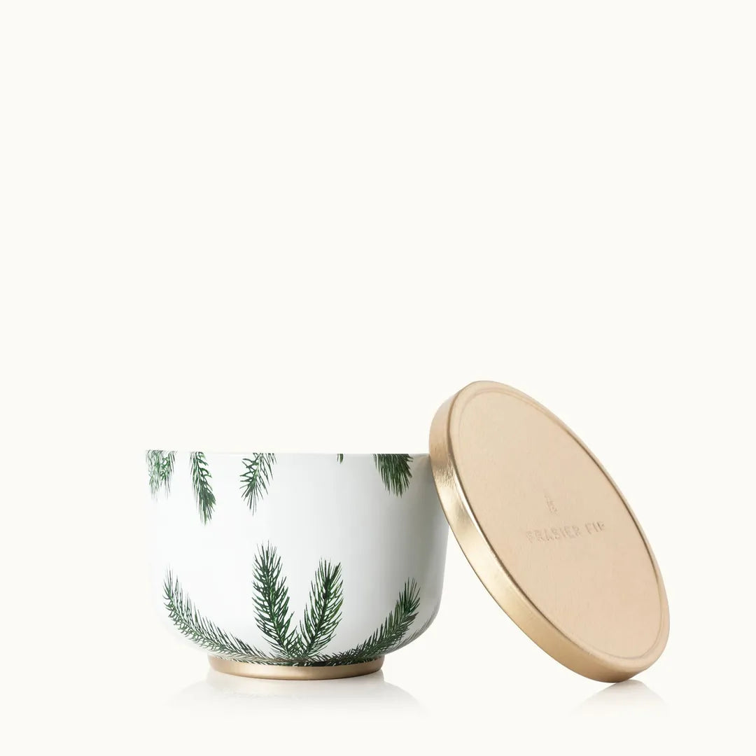 Frasier Fir Tin Poured Candle Gold Lid