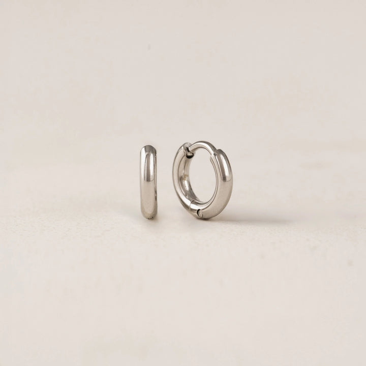 Tube 15 mm Hoop Silver Earrings