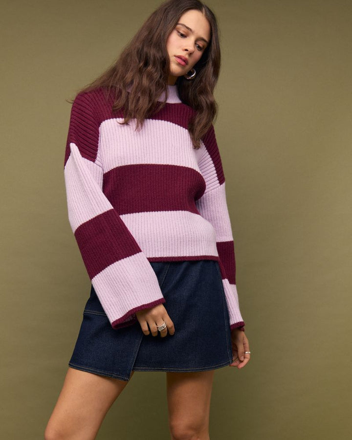 Freja Stripe Chunky Knit Sweater