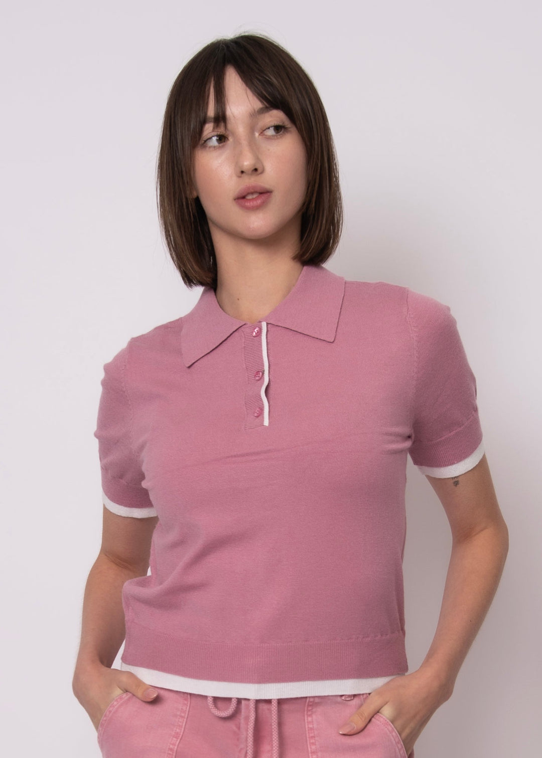 The Form Polo Tee - Petal Pink