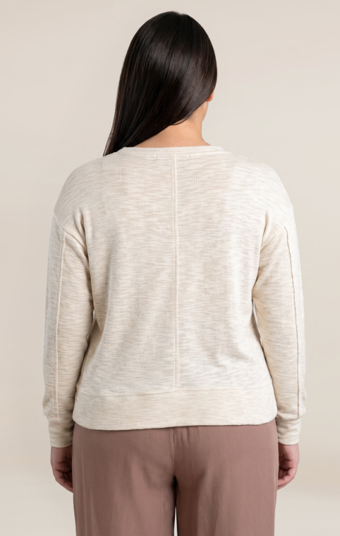 V-Neck Knit Top- Shell +