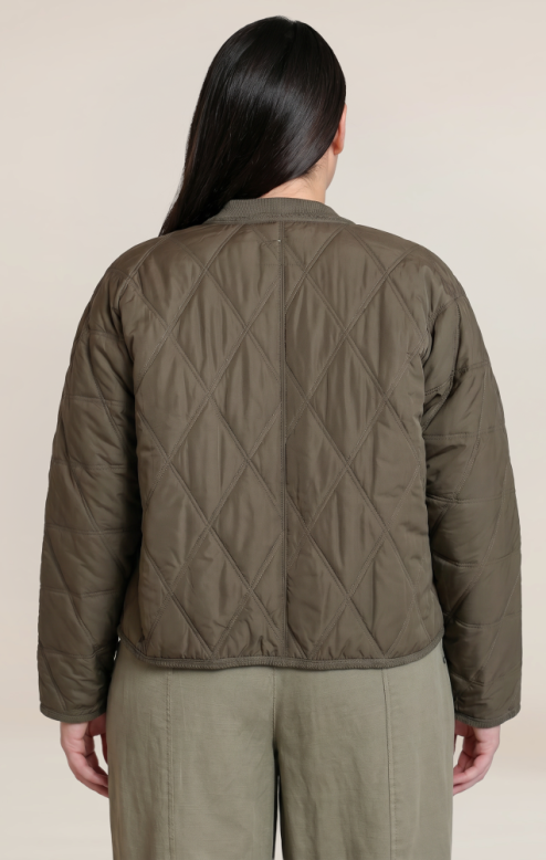 Quilted Jacket- Khaki Green +