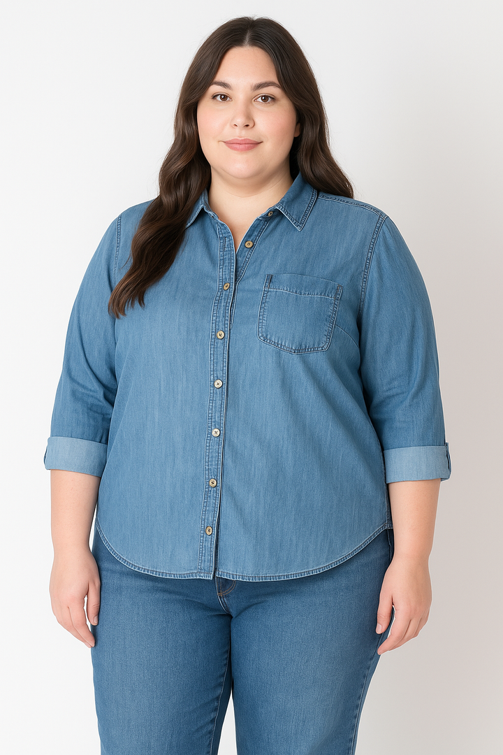 Everyday Denim Button Up +