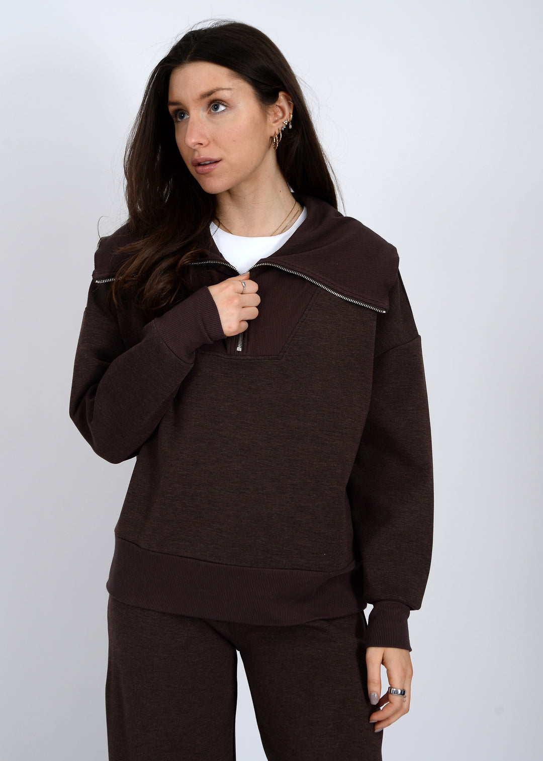 Haven Half Zip Pullover - Umber