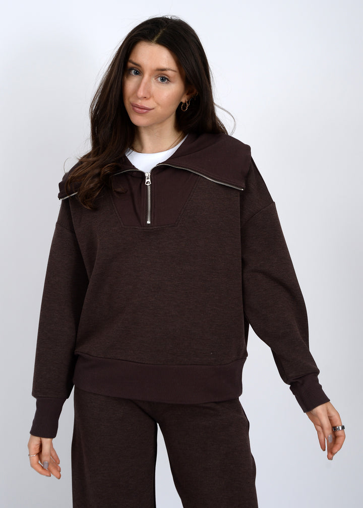 Haven Half Zip Pullover - Umber