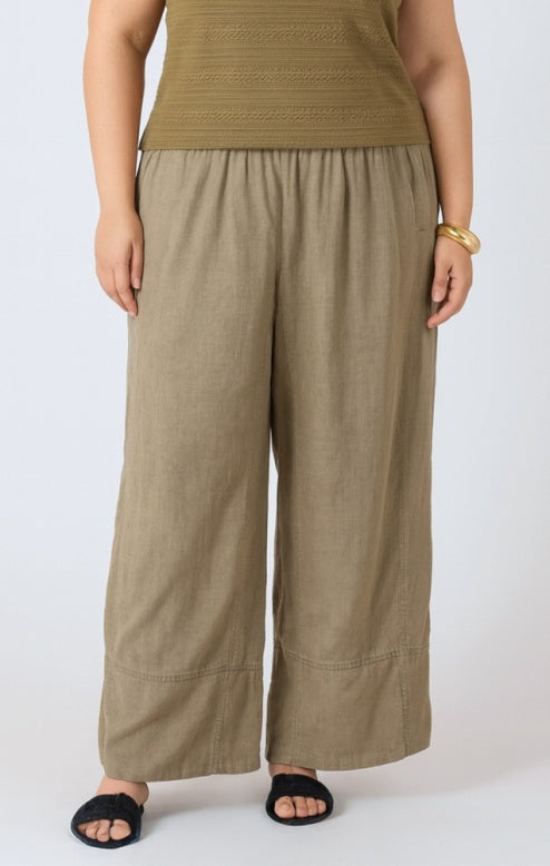Olive Drift Linen Pant +