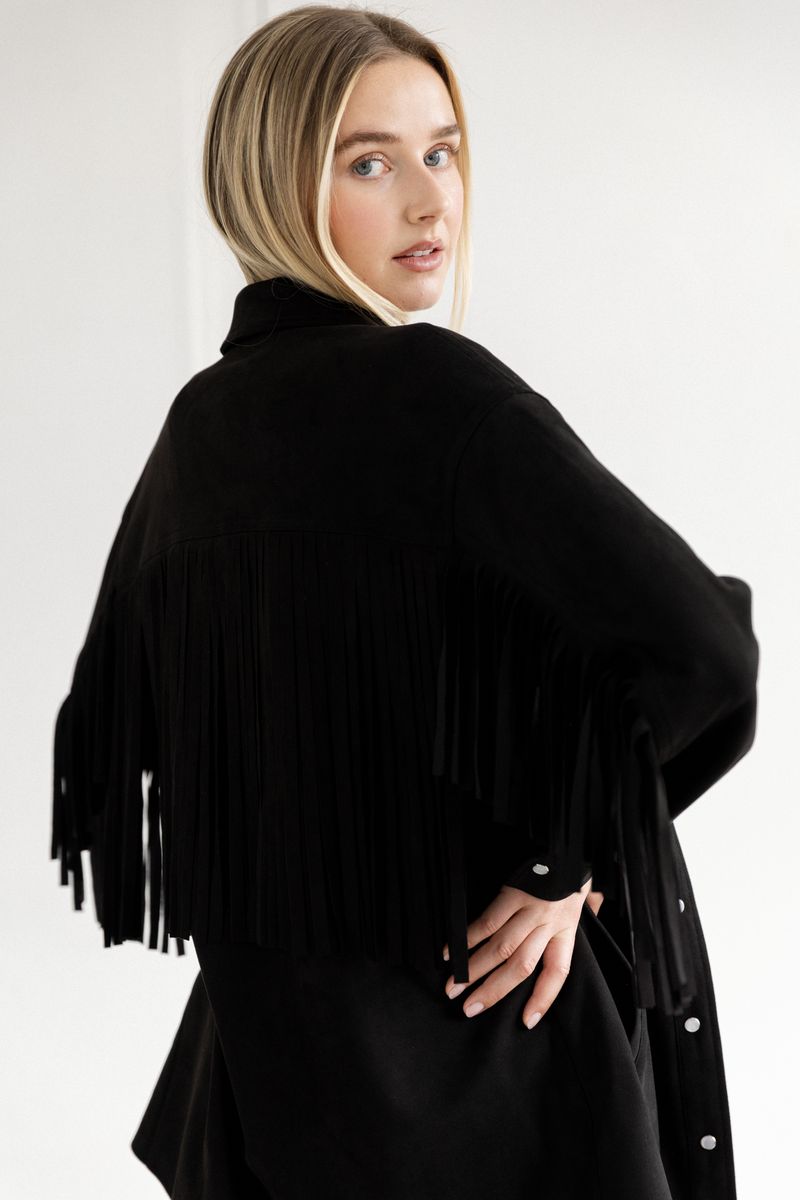 Black Fringe Jacket