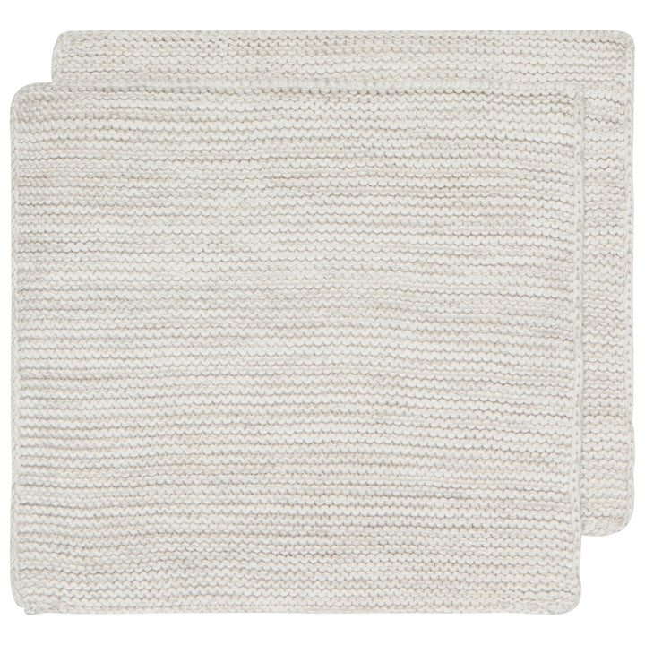 Danica Knit Dishcloths Set of 2 - Dove Grey