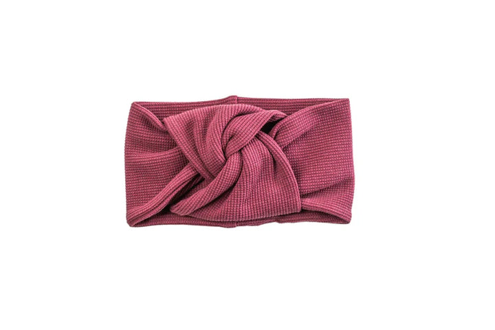 Waffle Knotted Headband- Sugar Plum