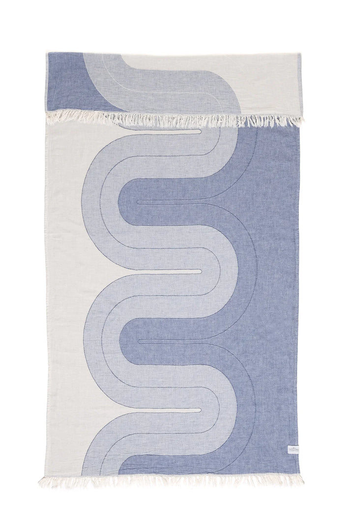 The Wave | Turkish Towel- Denim