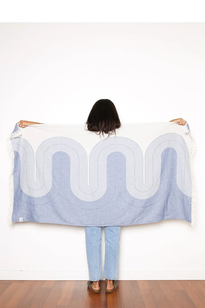 The Wave | Turkish Towel- Denim