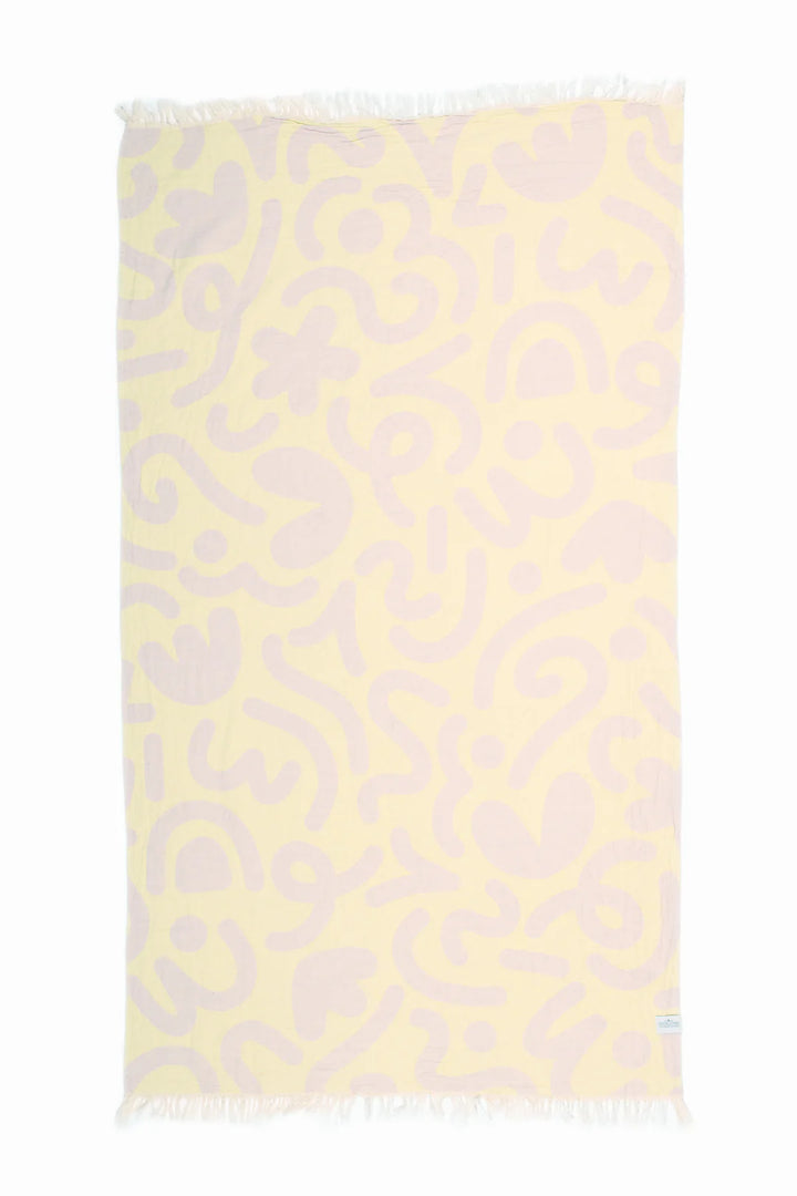 THE DREW DOODLE | Turkish Towel - Lilac / Lime