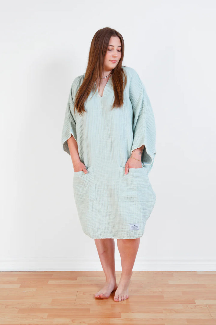 THE COCOON | Women's Muslin Surf Poncho - Sage