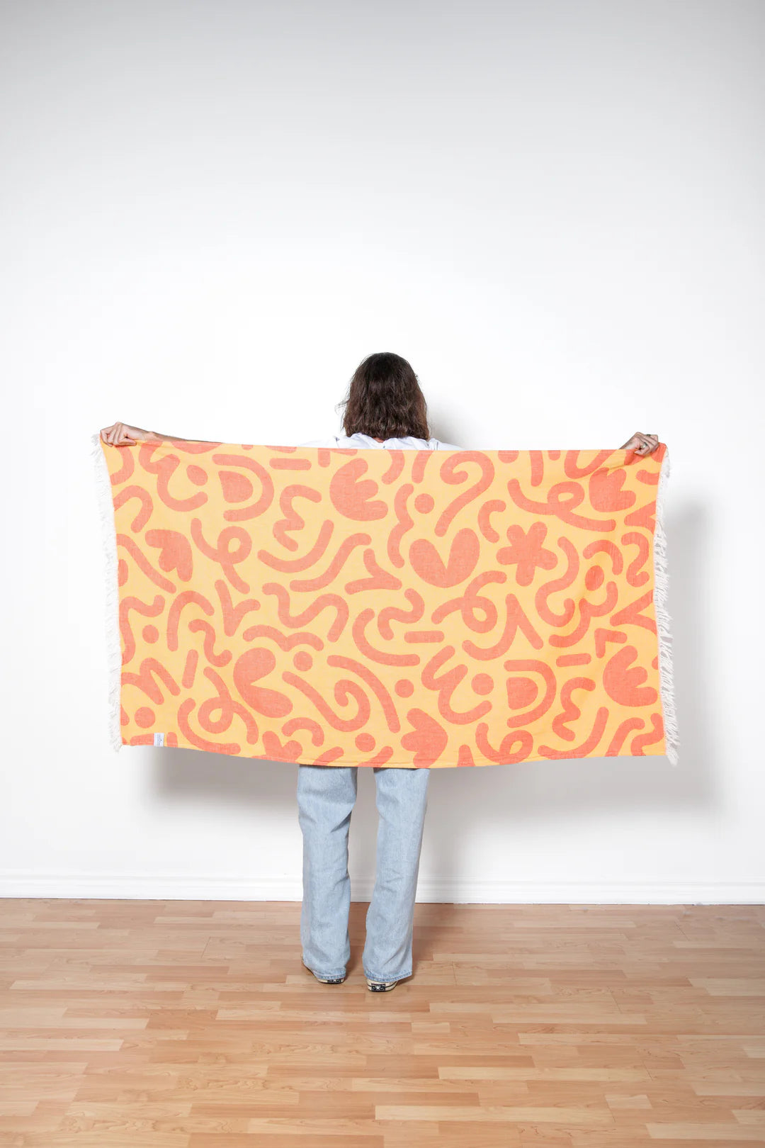 THE DREW DOODLE | Turkish Towel -Lemon/Red