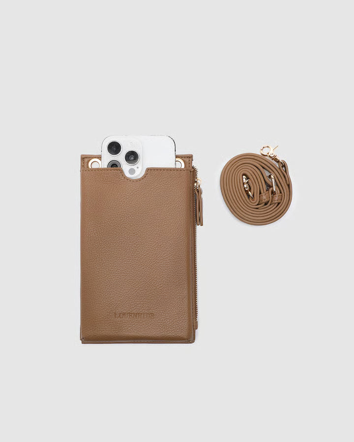 Suki RFID Phone Bag- Carmel