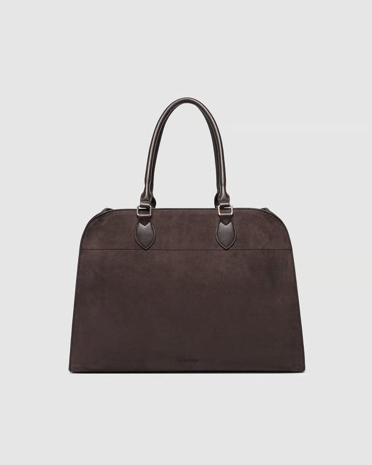 Blair Tote Bag- Suede Chocolate