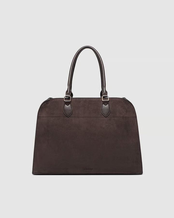 Blair Tote Bag- Suede Chocolate
